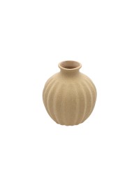 SAND CERAMIC VASE DIA 9.5CM X 10.5CM