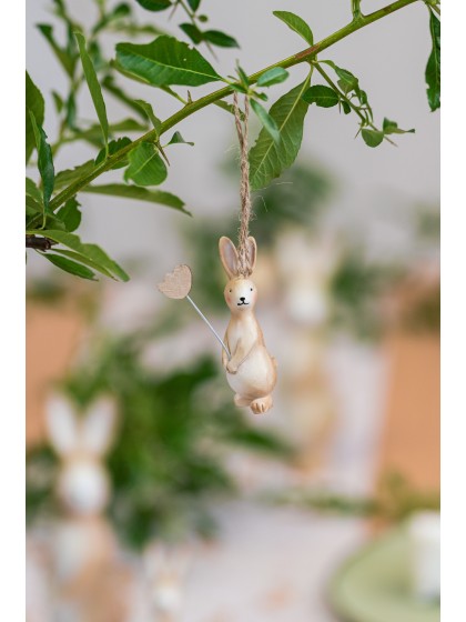 LAPIN RESINE A SUSP 2.5CM X 3CM X 8CM
