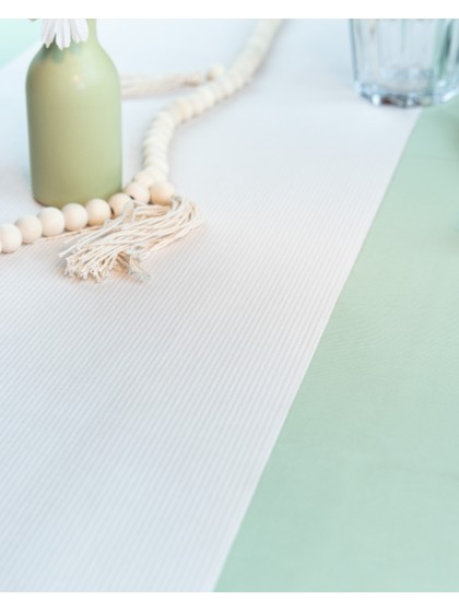 CHEMIN DE TABLE VELOURS BEIGE 28CM X 3M