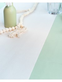 CHEMIN DE TABLE VELOURS BEIGE 28CM X 3M
