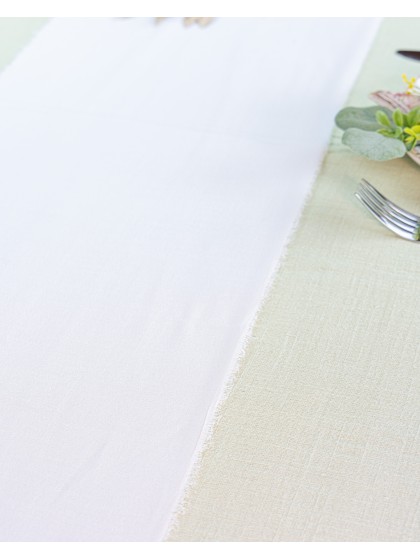 TISCHLÄUFER TOUCHE DE VENT WEISS 28CM X 5M