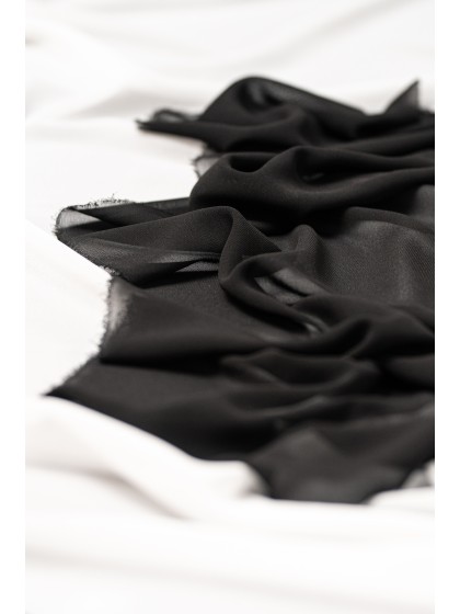 CHEMIN DE TABLE TOUCHE DE VENT NOIR 28CM X 5M