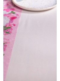 GEFALTETE TISCHDECKE TOUCHE DE VENT WEISS 140CM X 240CM