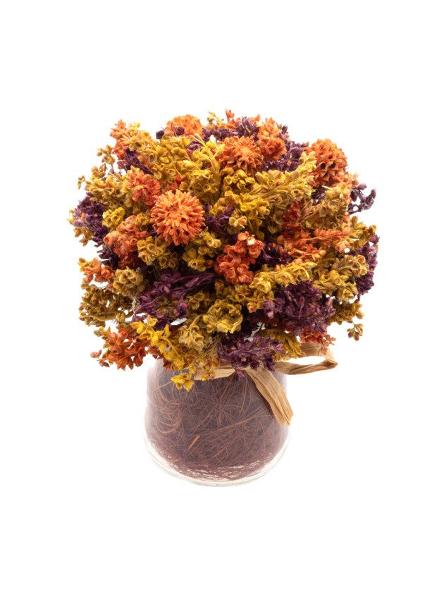 MINI VASE AUTOMNAL TRANSPARENT DIA 11CM X 14CM