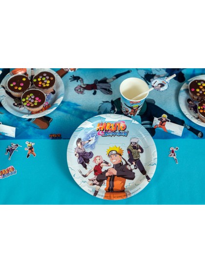 8 ASSIETTES PLASTIC FREE NARUTO SHIPPUDEN © 23CM