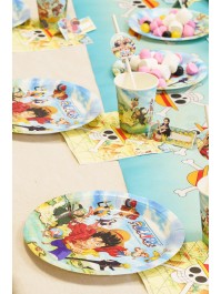8 PLATES PLASTIC FREE ONE PIECE © 23CM