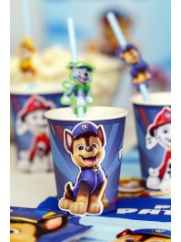 8 GOBELETS 3D 250ML PLASTIC FREE PAT’PATROUILLE © DIA 5.2CM X 8.8CM / DIA HAUT 7.5CM