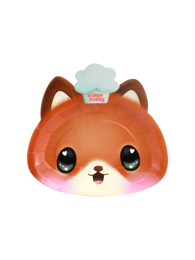 8 TELLER PLASTIC FREE FUZZY FOX BANGOBERRY © 18CM
