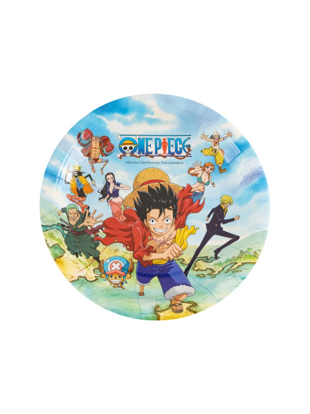 8 PLATES PLASTIC FREE ONE PIECE © 18CM