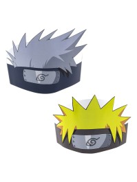 8 COIFFES PAPIER NARUTO/ KAKASHI 2 ASS NARUTO SHIPPUDEN © TU