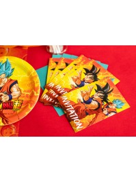 8 CARTONS INVITATION + ENV DRAGON BALL SUPER © 15CM X 10CM