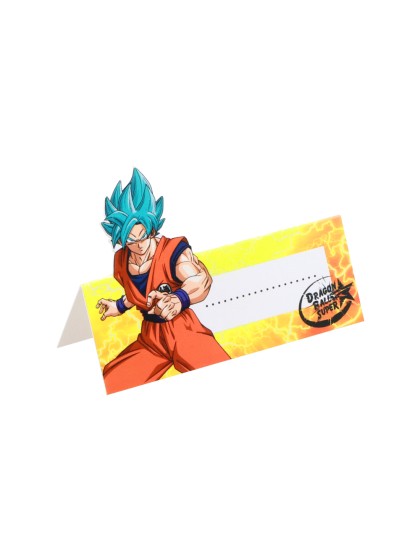 8 PAPER NAME PLACE CARDS DRAGON BALL SUPER © 6CM X 8CM HT