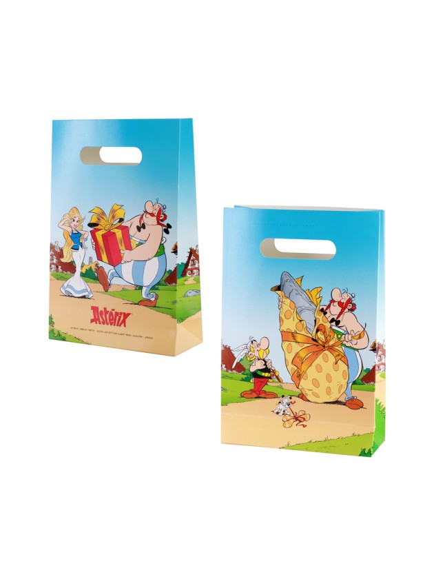 SET 4 PAPER BAGS ASTERIX® 15.8CM X 23.6CM HT