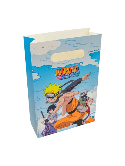 SET 4 PAPER BAGS NARUTO SHIPPUDEN ©  15.8CM X 23.6CM HT