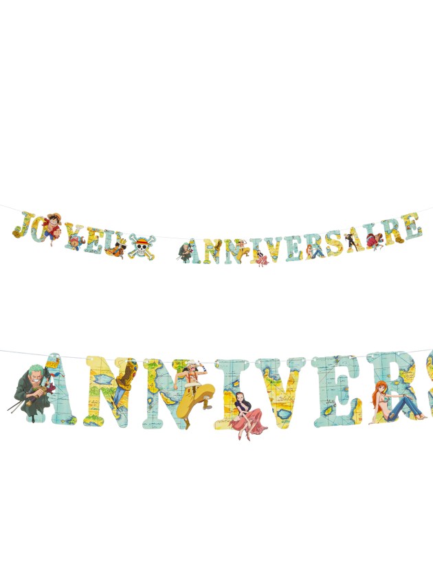 GUIRLANDE JOYEUX ANNIVERSAIRE ONE PIECE © 250CM X 16CM