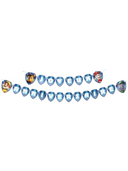 GIRLANDE JOYEUX ANNIVERSAIRE PAW PATROL © 250CM X 16CM
