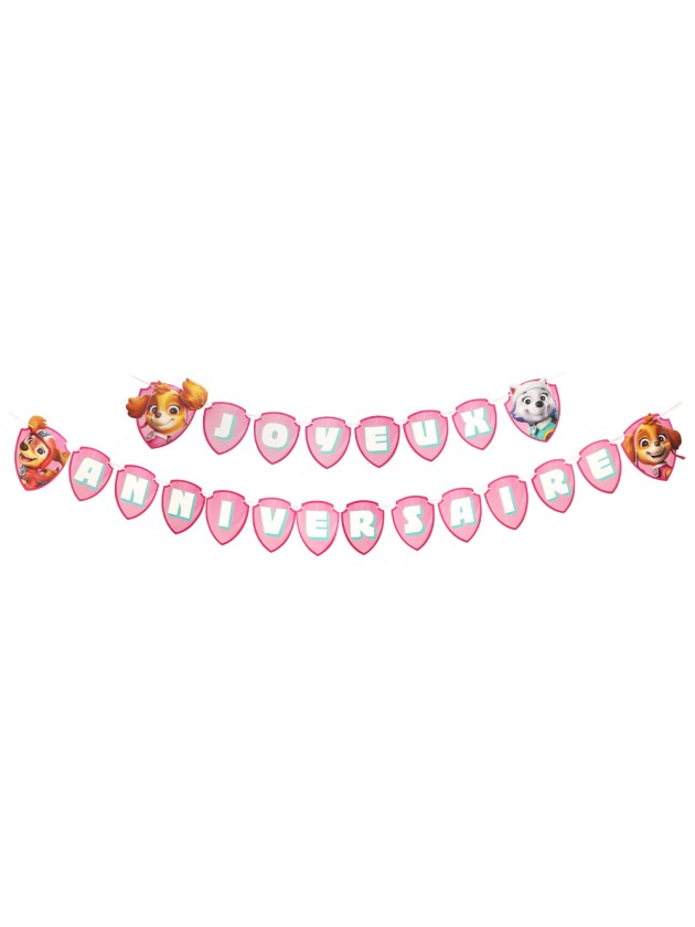 GIRLANDE JOYEUX ANNIVERSAIRE PAW PATROL © 250CM X 16CM