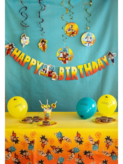 GUIRL PAPIER HAPPY BIRTHDAY DRAGON BALL SUPER © 200CM X 16CM