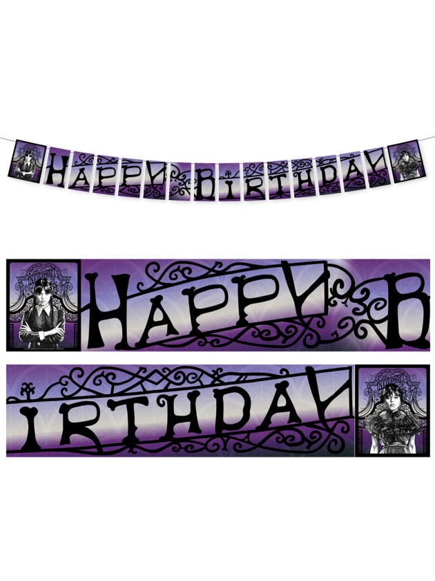 PAPER GARLAND HAPPY BIRTHDAY WEDNESDAY © 200CM X 18.5CM HT