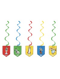 SET 5 SUSPENSIONS SWIRLS ASTERIX® DIA 13CM X 19CM / 60CM
