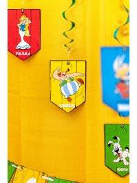 SET 5 SUSPENSIONS SWIRLS ASTERIX® DIA 13CM X 19CM / 60CM