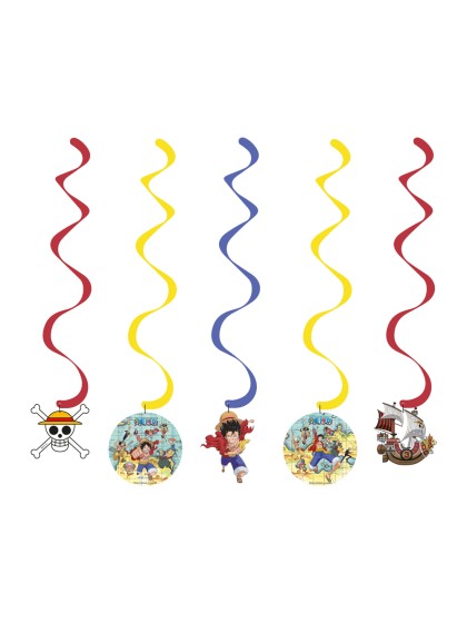 SET 5 SUSPENSIONS SWIRLS ONE PIECE © DIA 17CM X 60CM