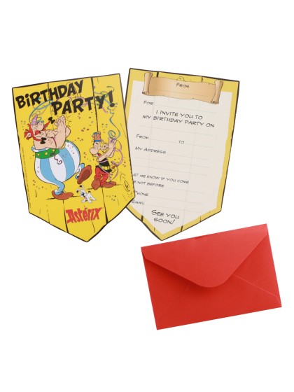 8 CARTONS INVITATION + ENV ASTERIX® (ENG) 10CM X 14.8CM