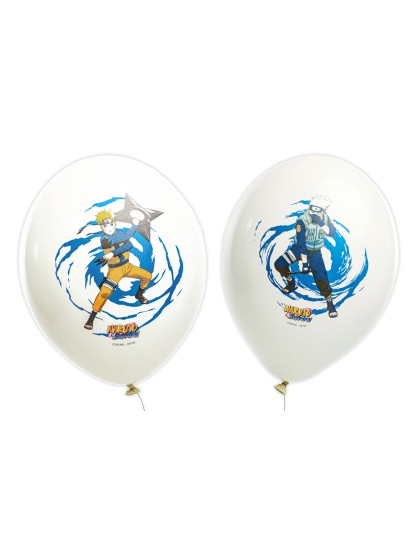 SET 6 BALLONS LATEX 2 SORT. NARUTO SHIPPUDEN © DIA 27CM