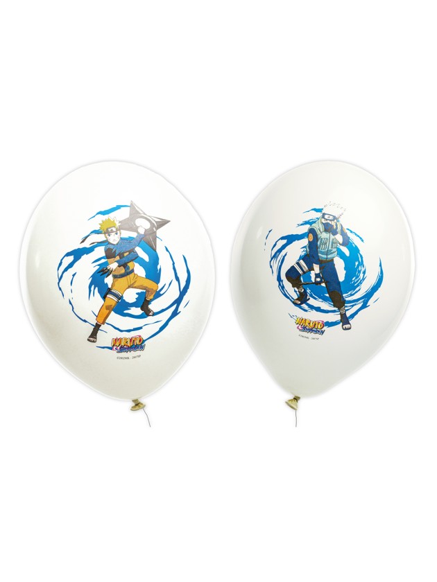 SET 6 BALLONS LATEX 2 SORT. NARUTO SHIPPUDEN © DIA 27CM