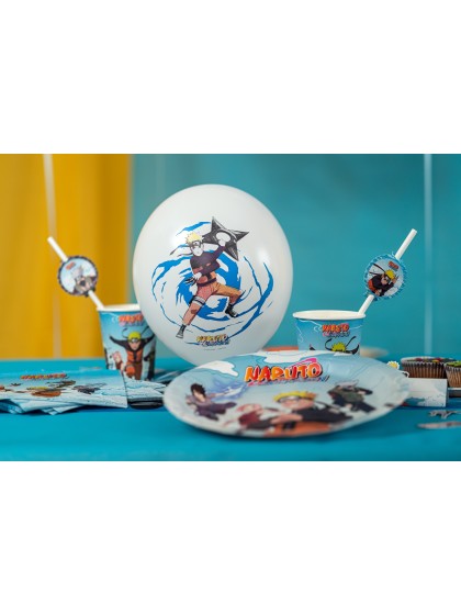 SET 6 BALLONS LATEX 2 SORT. NARUTO SHIPPUDEN © DIA 27CM