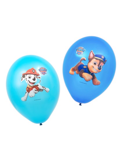 SET 6 BALLONS LATEX 2 ASS BLEUS PAT’PATROUILLE © DIA 27CM