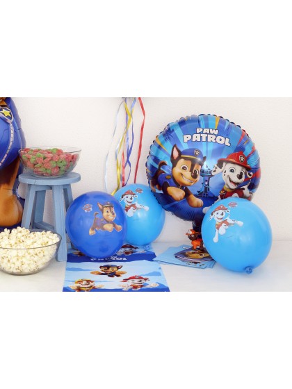 6 LATEX BALLONS 2 SORTIERT BLAU PAW PATROL © DIA 27CM