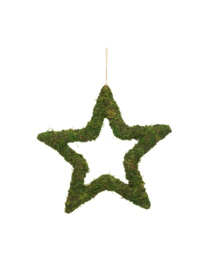 ETOILE A SUSPENDRE MOUSSE VERTE 35CM