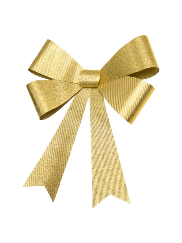 1 SCHLEIFE GOLD GLÄNZEND RIESEN 71CM X 86CM