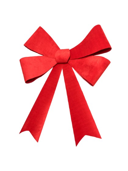 1 GIANT RED VELVET BOW 71CM X 86CM