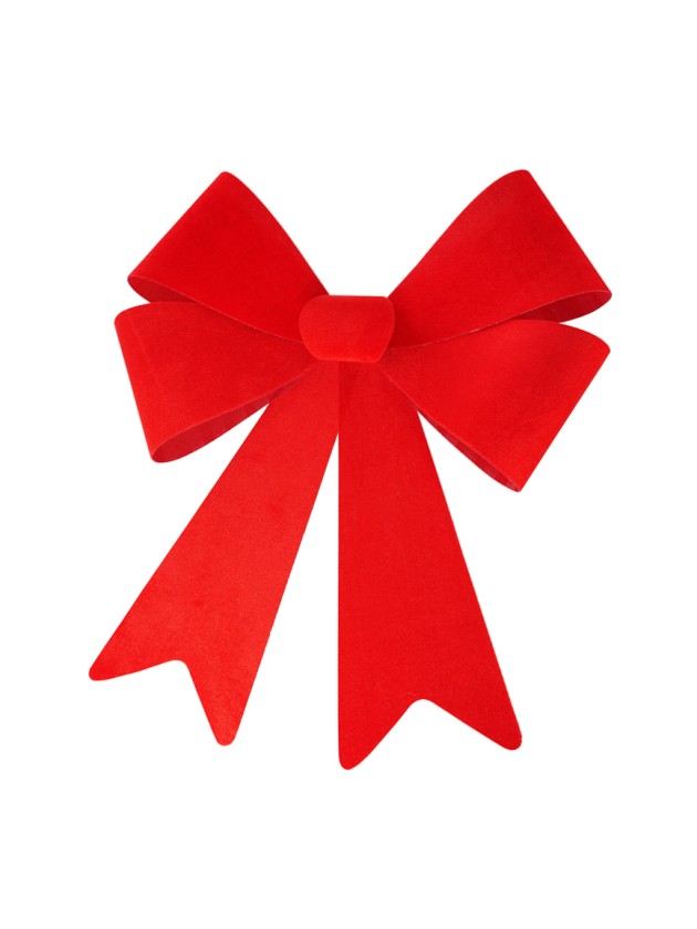 1 NOEUD VELOURS ROUGE MAXI 50.8CM X 66CM