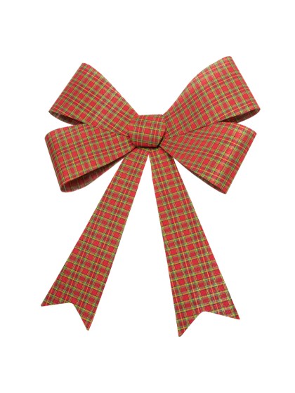 1 NOEUD SCOTTISH ROUGE/VERT/OR GEANT 71CM X 86CM