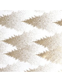 WHITE VELVET TABLE RUNNER GOLDEN TREE SPIRIT 28CM X 3M