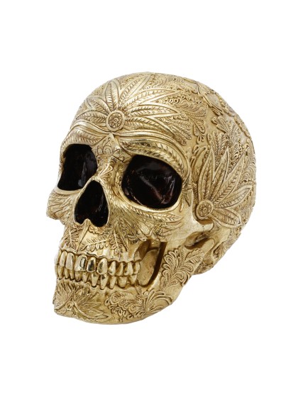 TOTENKOPF POLYRESIN BAROQUE GOLD 25CM X 15CM X 19.5CM