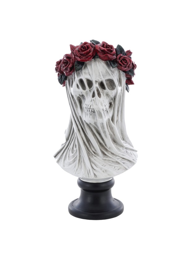 BUSTE TOTENKOPF MIT KRONE DIA 17.5CM X 35.5CM