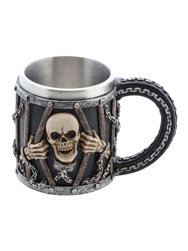 MUG RESINE SQUELETTE PRISONNIER DIA 9.5CM X 10CM