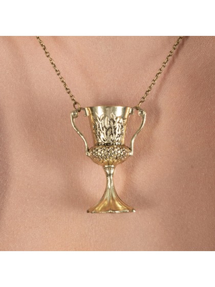 HALSKETTE COUPE GOLD ANHÄNGER 5 CM x 3,6 CM / HALSKETTE 50 CM