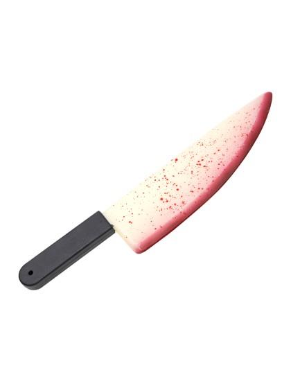GLOW-IN-THE-DARK BLOODY KITCHEN KNIFE 50CM