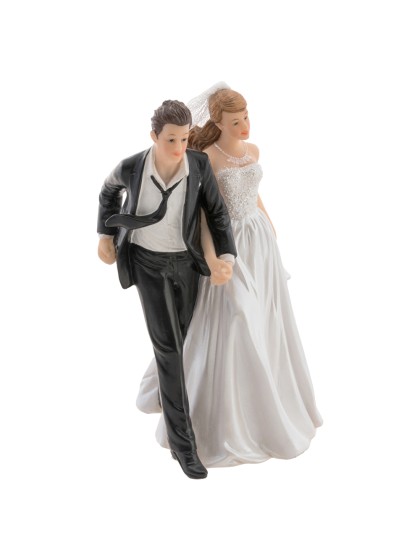 RESIN MARRIED COUPLE END OF THE NIGHT 9.3CM X 8.5CM X 15.2CM