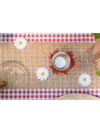 BAND JUTE NATUR QUADRI 15CM X 3M