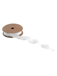 RUBAN PLISSE BLANC 2.5CM X 10M