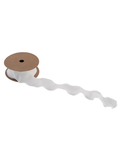RUBAN PLISSE BLANC 4CM X 10M