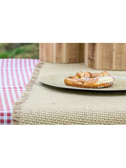 NATURAL BRAIDED JUTE TABLE RUNNER 30CM X 3M