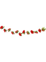 GUIRLANDE PETITES ROSES ROUGE 220CM