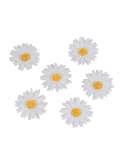 6 MARGERITEN WEISS ZUM VERSTRAUEN DIA 4.5CM